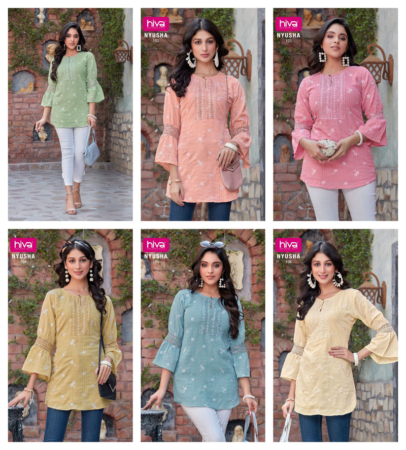 riya designer western vol 4 series 4001-4006 handloom cotton kurti